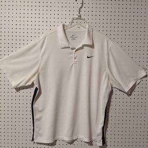 Nike Dri-Fit Polo White with Black sides Size XXL